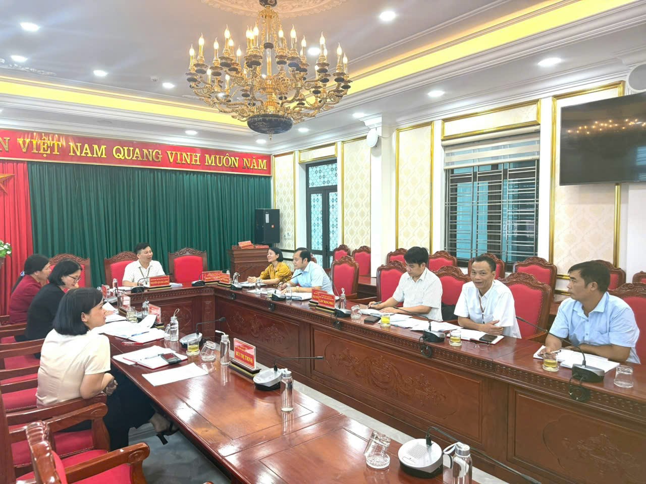 Ban Thường vụ Đảng ủy phường Đồng Văn tổ chức hội nghị họp Tiểu ban phục vụ Đại hội Đảng bộ phường lần thứ I, nhiệm kỳ 2025 - 2023