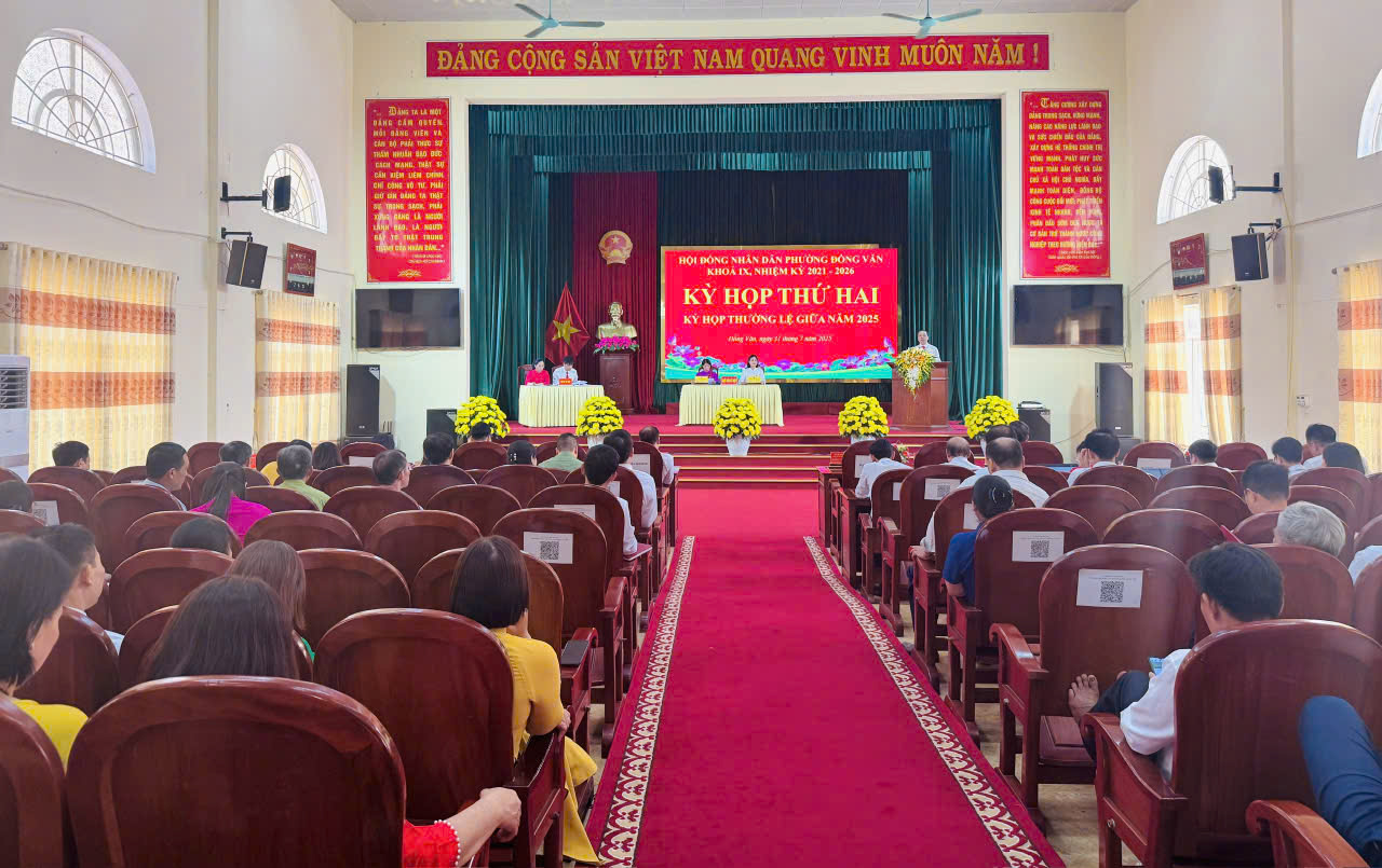 Kỳ họp thứ hai, HĐND phường Đồng Văn khóa IX, nhiệm kỳ 2021-2026
